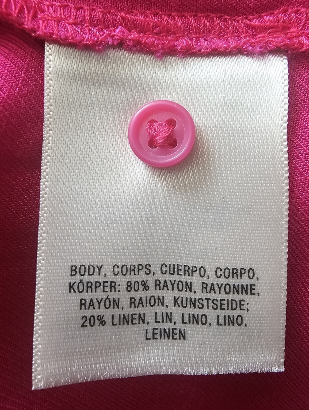 NWT Anthropologie Floreat Balloor Sleeve Peasant Top Size 2 Magenta Linen Blend - Picture 11 of 15